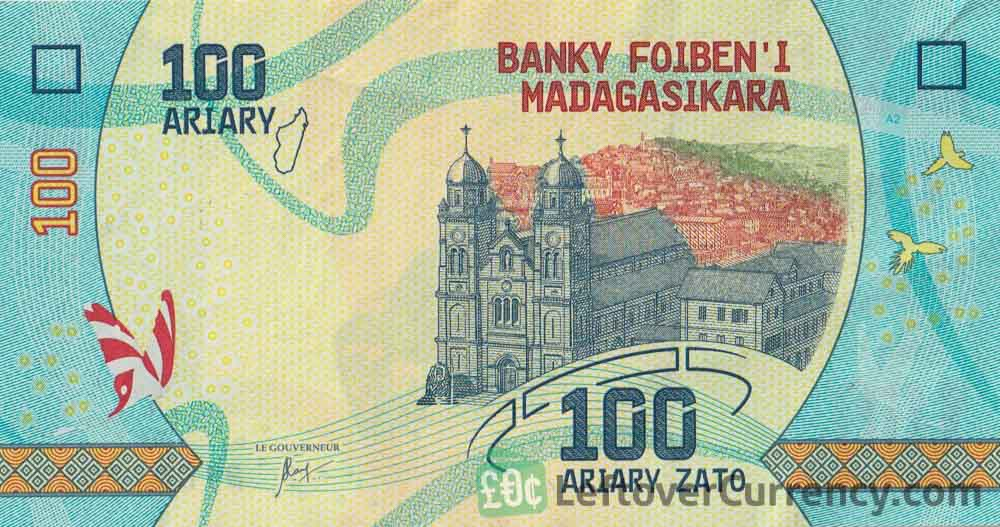100 Malagasy Ariary banknote.
