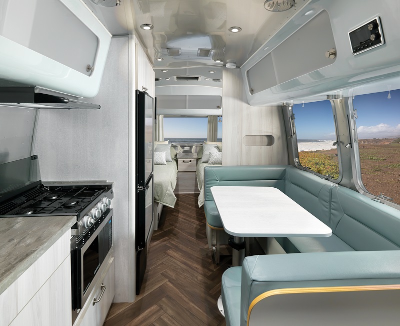 10 Best Travel Trailers for Half-Ton Trucks For 2024 Airstream International 28RB interior