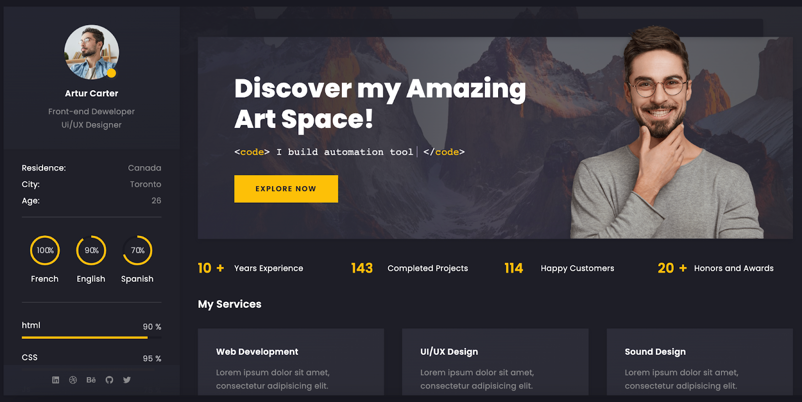 resume wordpress theme, Arter