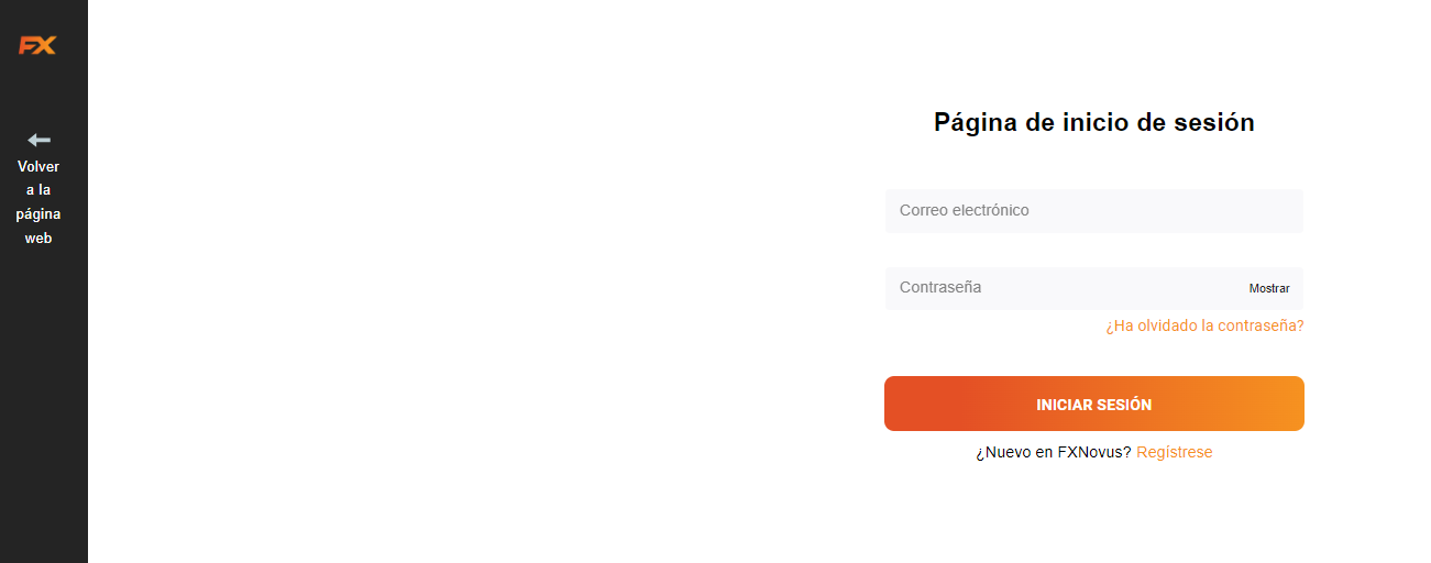 Inicia sesión en tu cuenta de FXNovus.