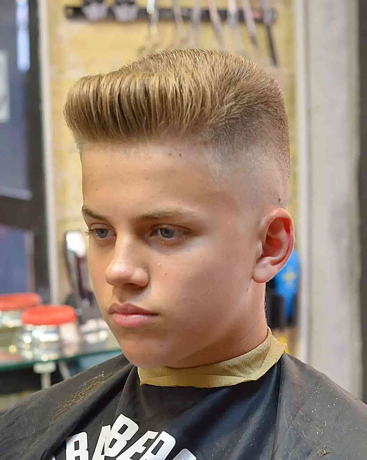Picture of a guy rocking the flat top and skin fade