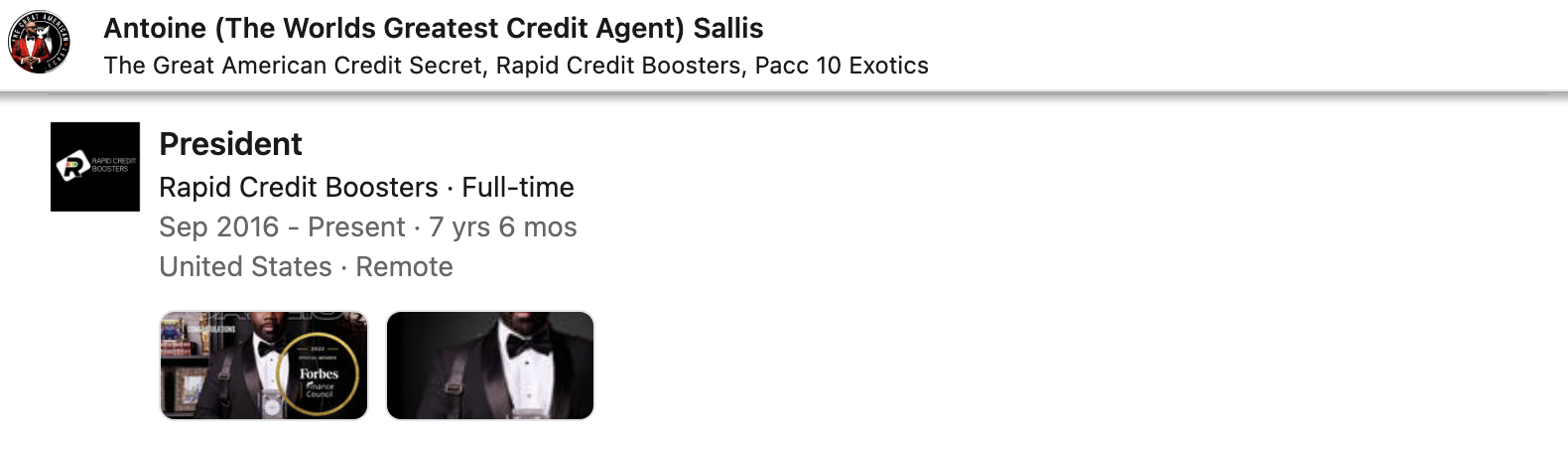 Antoine Sallis Rapid Credit Boosters

