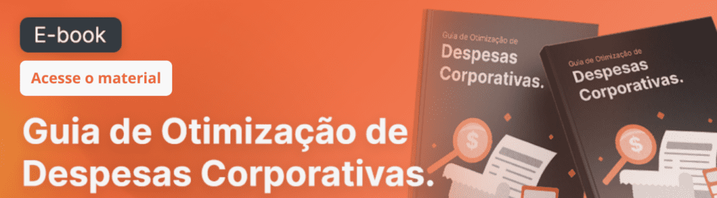 Banner laranja, com o Guia de Otimização de Despesas Corporativas, elaborado pela payfy. Clique para baixar