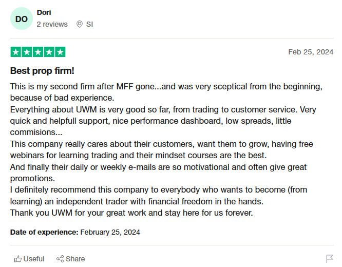 UWM Trading reviews