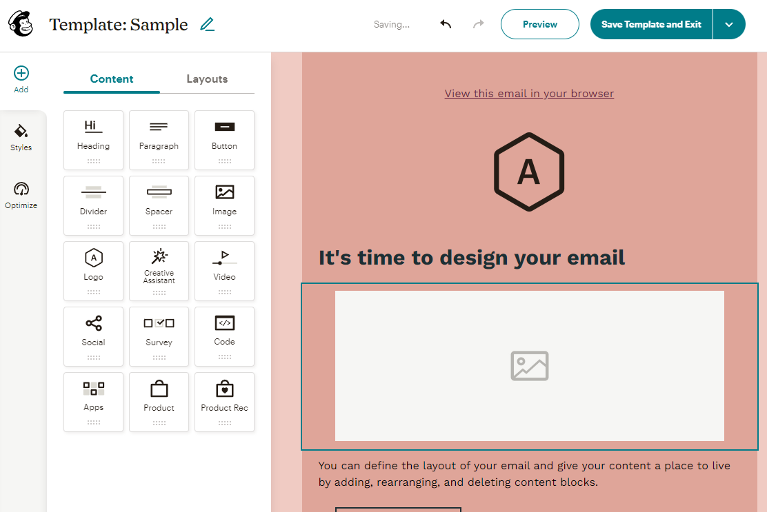 Templates and Design Tools with Mailchimp