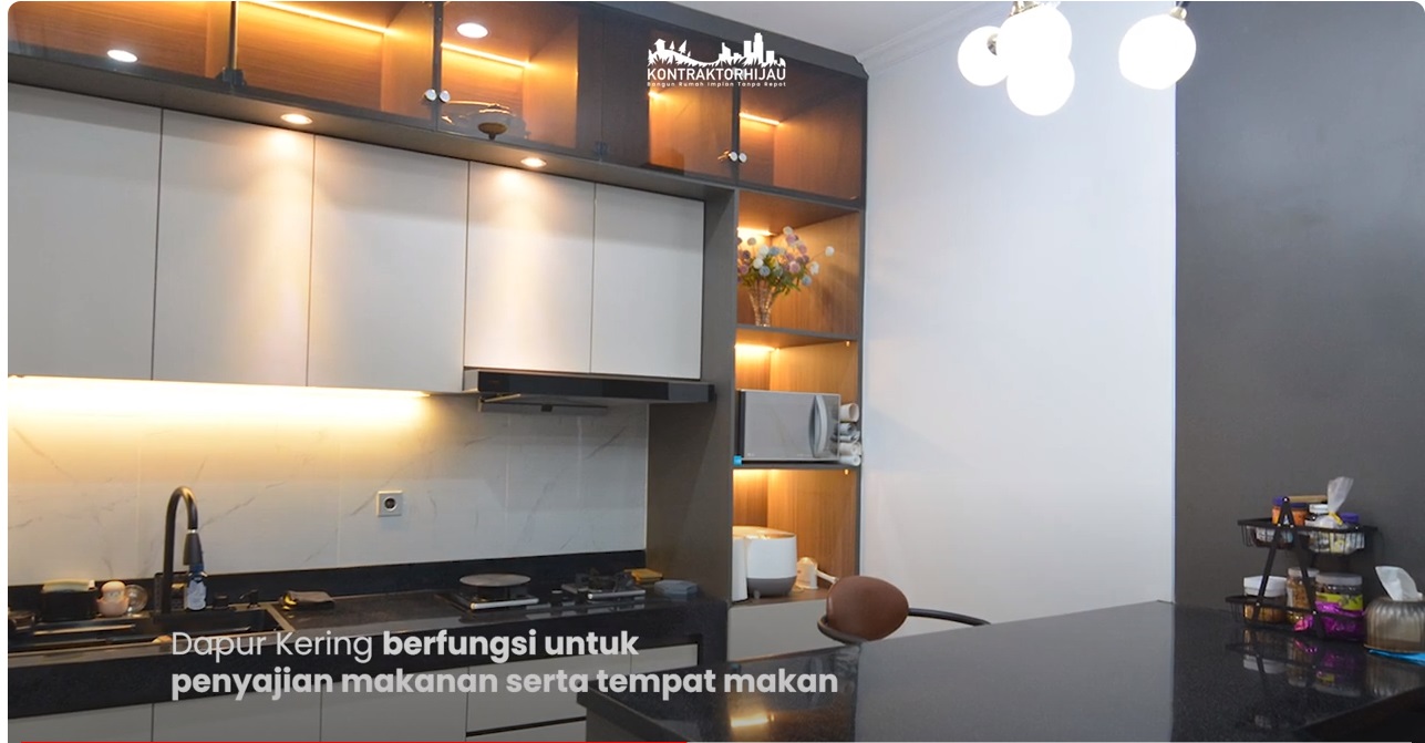 Dapur Kering pada Interior Minimalis Modern Bapak DD 