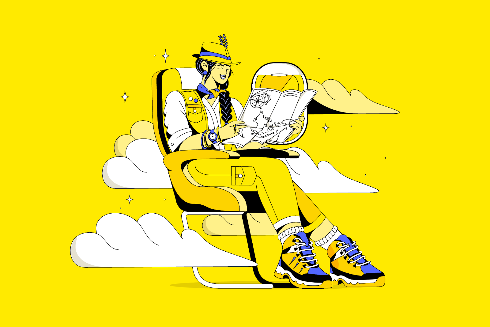 Artifact from the Scoot Airlines Illustration Showcase article on Abduzeedo