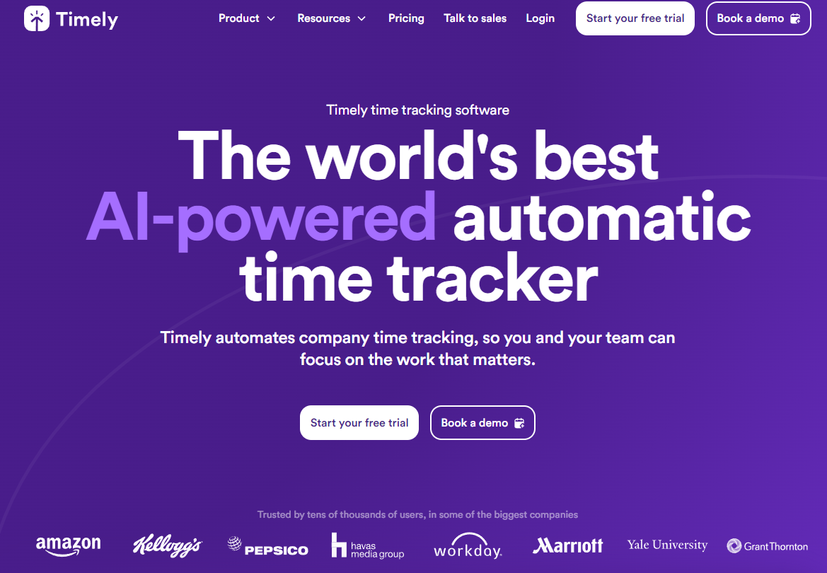 Timely: The world's best Ai-powered automatic time tracker