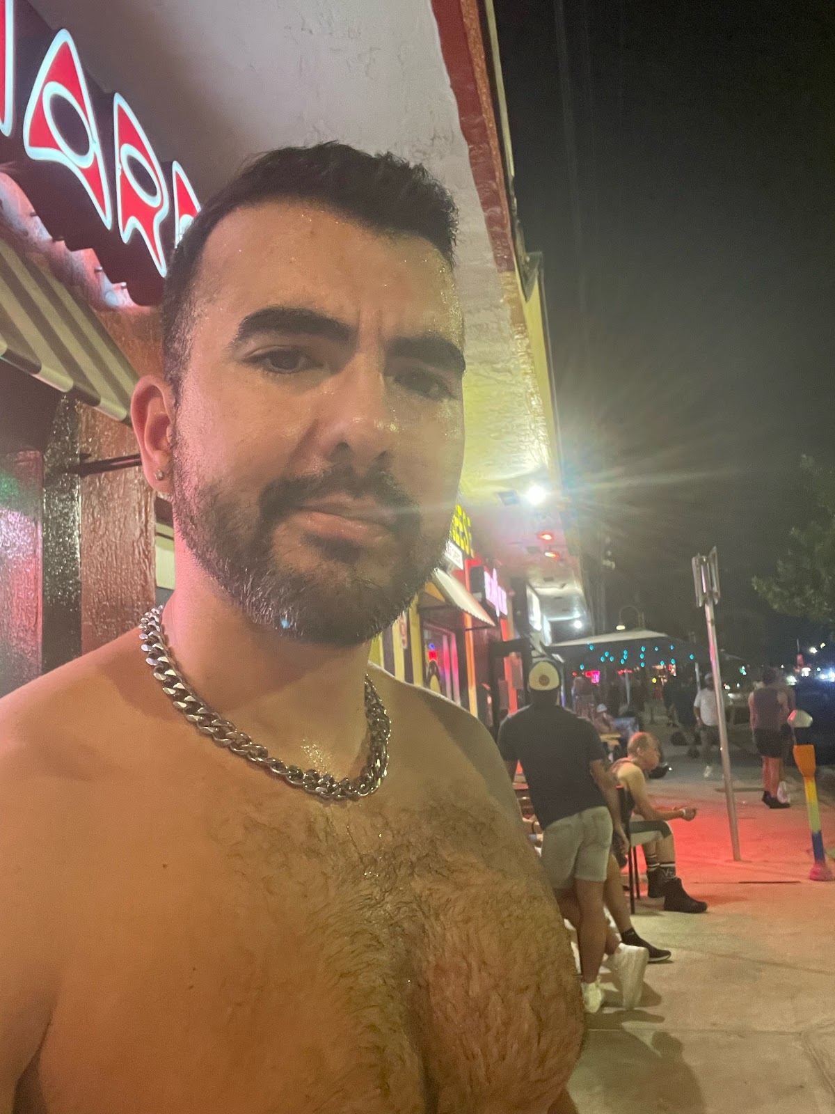 horny gay male phil standing outside the eagle wilton manors in fort lauderdale florida