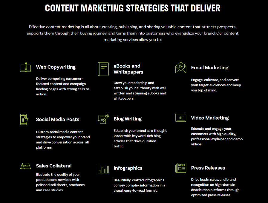 Ridge Marketing Content Marketing Strategy