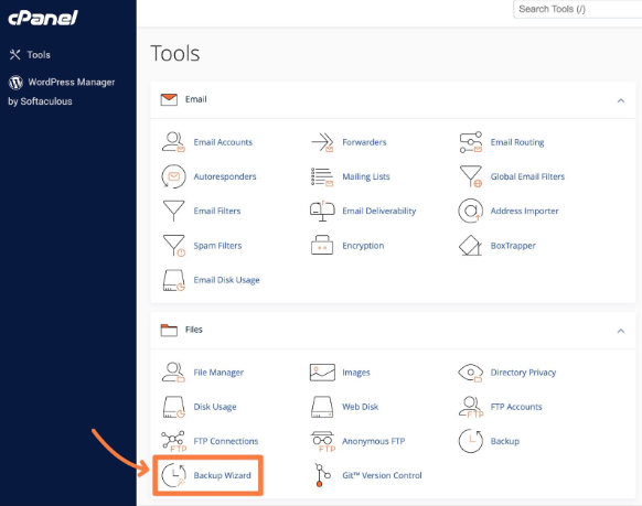 How to Back up a WordPress Site through Cpanel