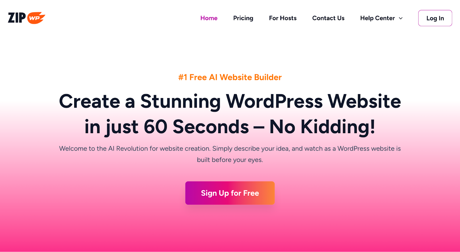 Create a website in 60 seconds
