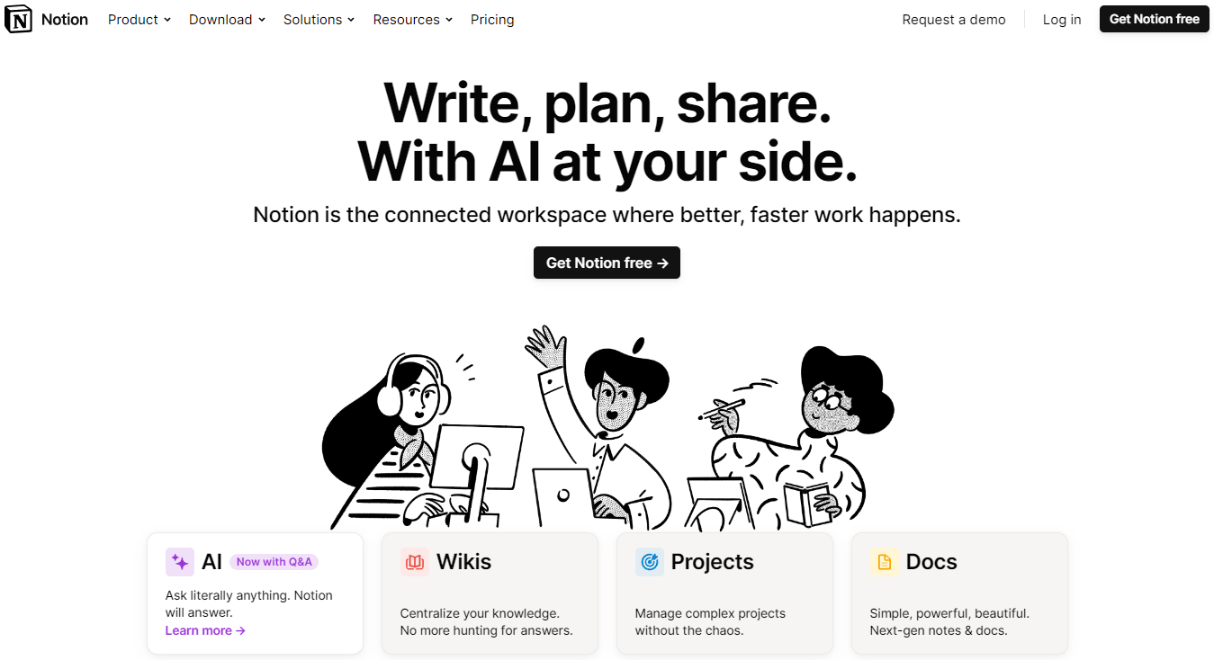 Write, plan, share with AI at your side with Notion