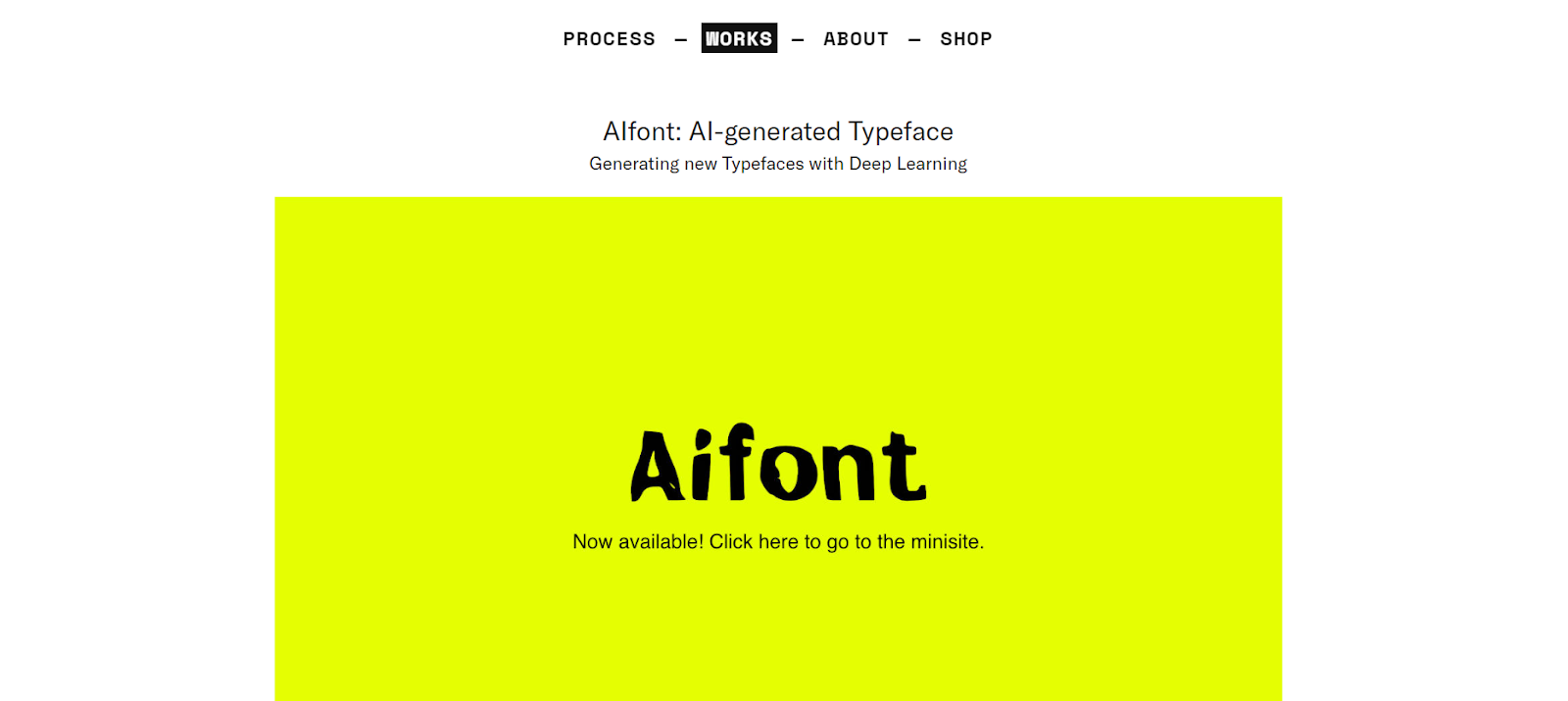 Process Studio's AIfont