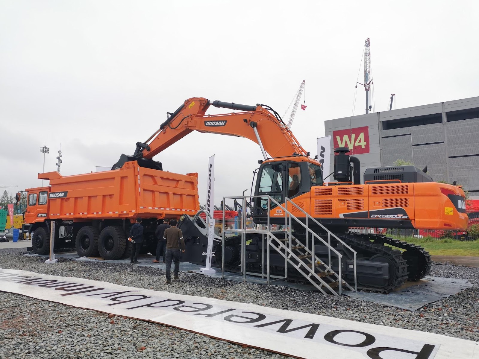 Two construction machines on the site