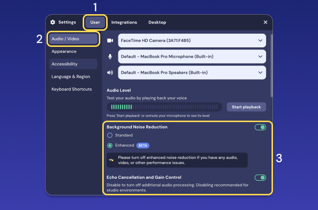 Microphone background noise online canceller