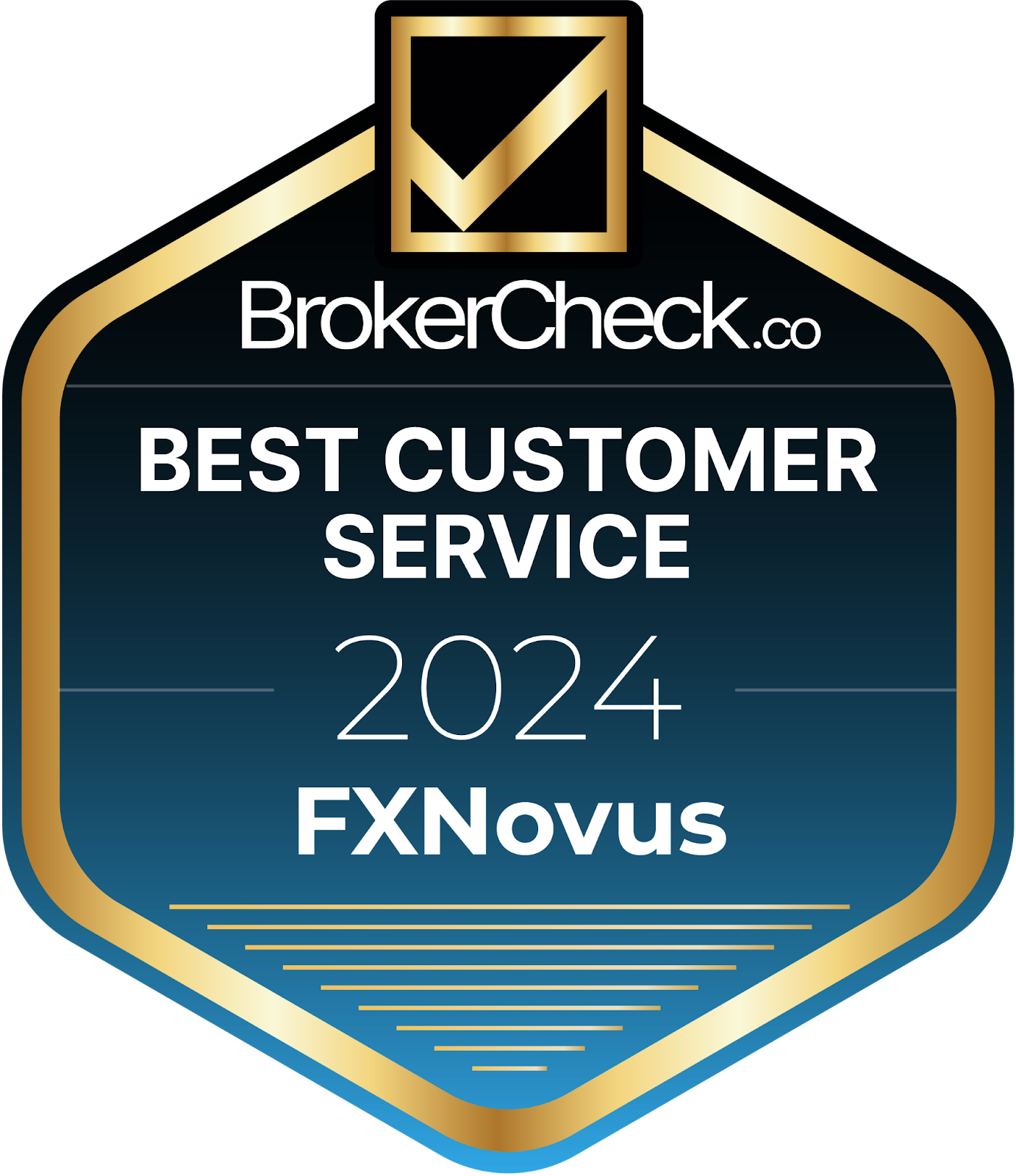 FXNovus has taken this commitment to the next level, earning the prestigious BrokerCheck Award for "Best Customer Service 2024."