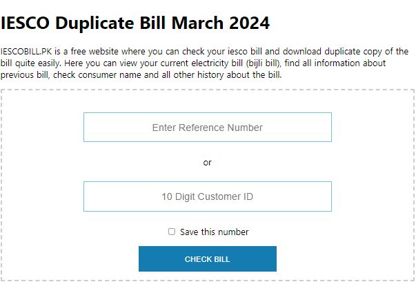 iesco duplicate bill online