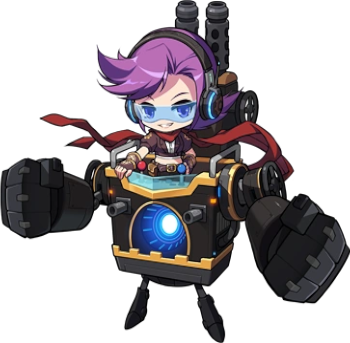 Promotional artwork of the Mechanic from MapleStory.