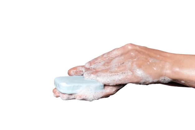 Washing hands isolated