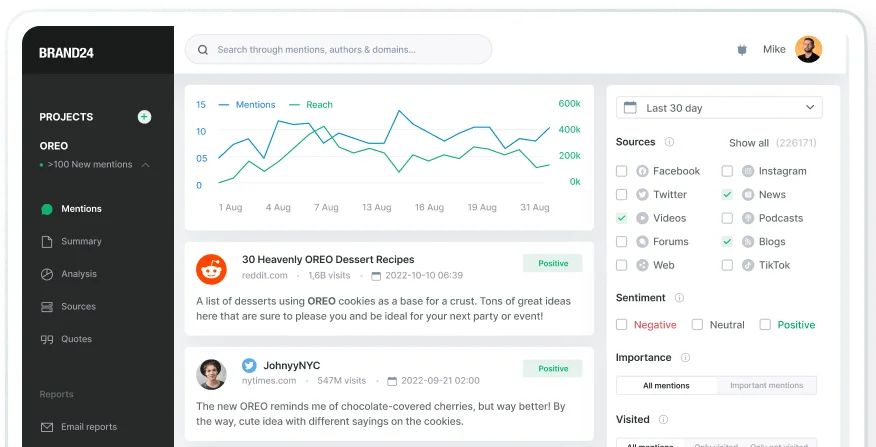 monitoring its mentions and responding appropriately to positive and negative reviews