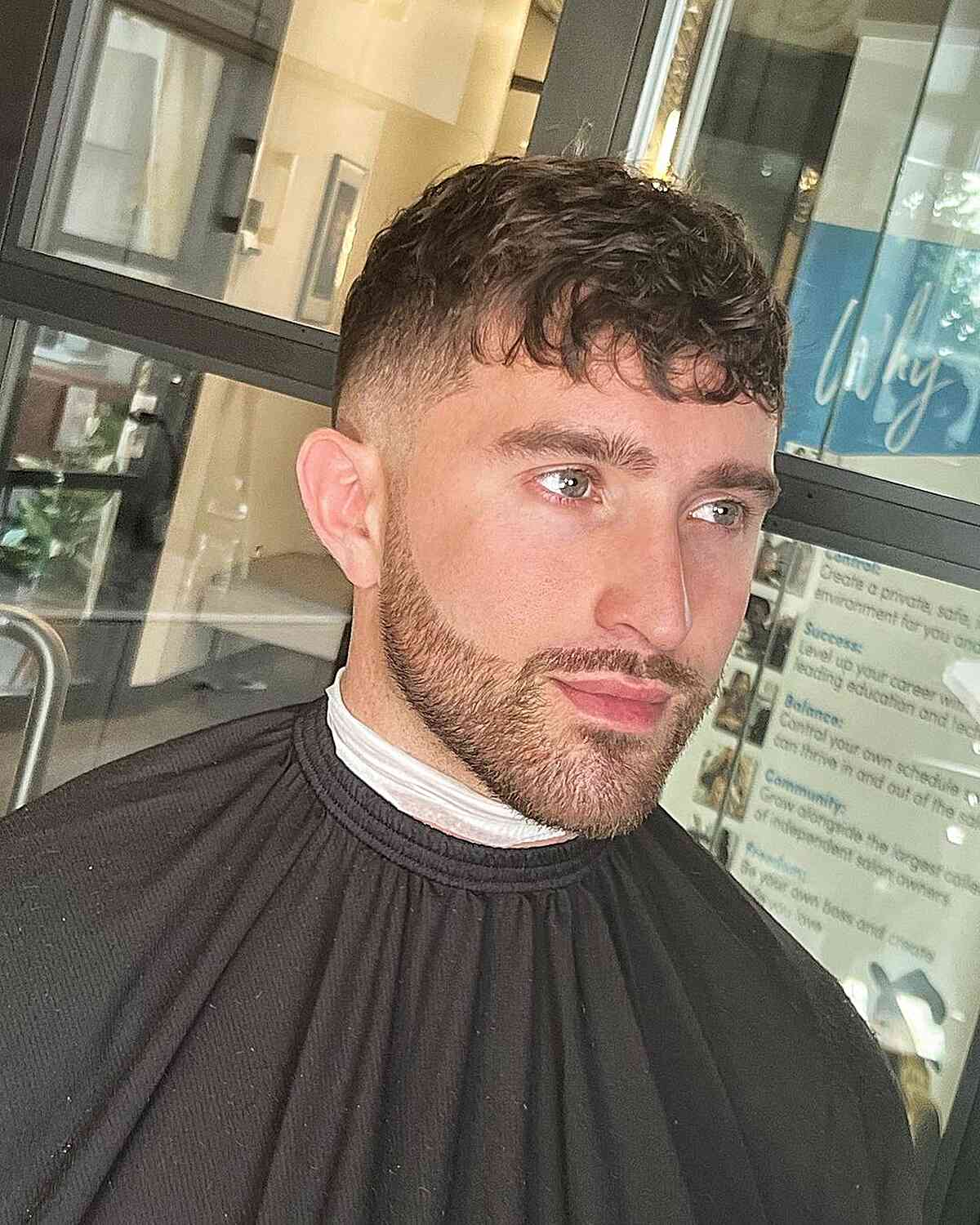 Faded Cut With Wavy Fringe