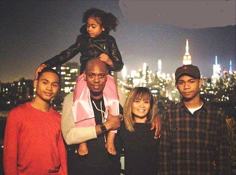 Ibrahim Chappelle with his family 