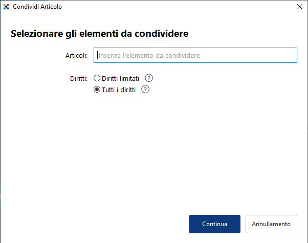 elementi da condividere