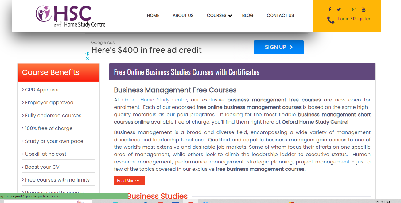 free online business courses with certificates