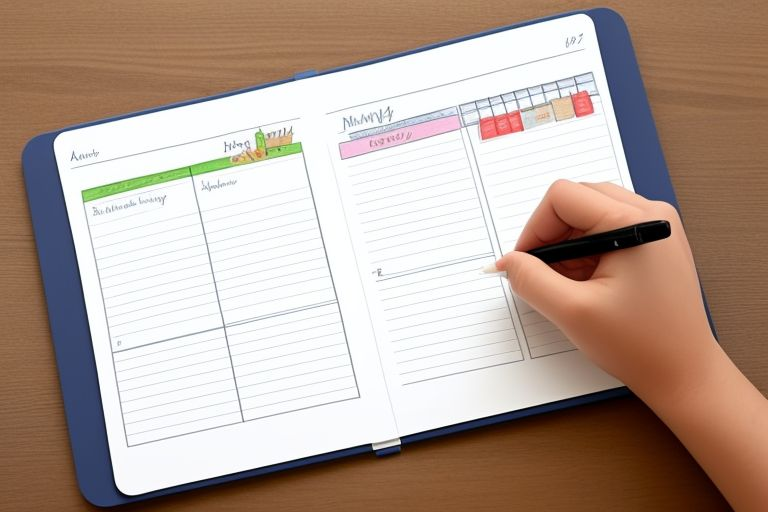 A student using a planner to organize their school schedule and assignments.