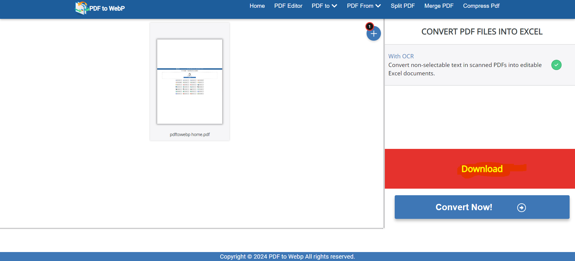 PDF TO EXCEL