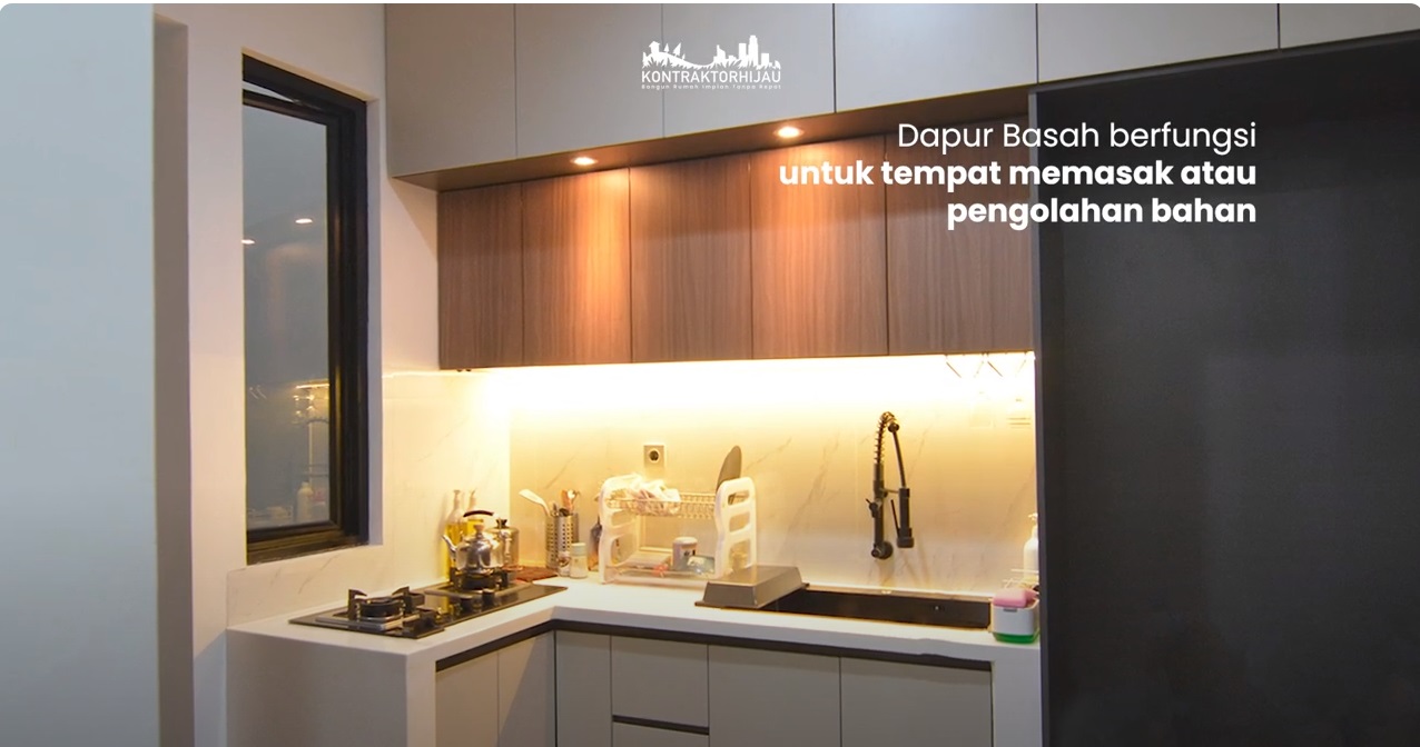Dapur Basah pada Interior Minimalis Modern Bapak DD 
