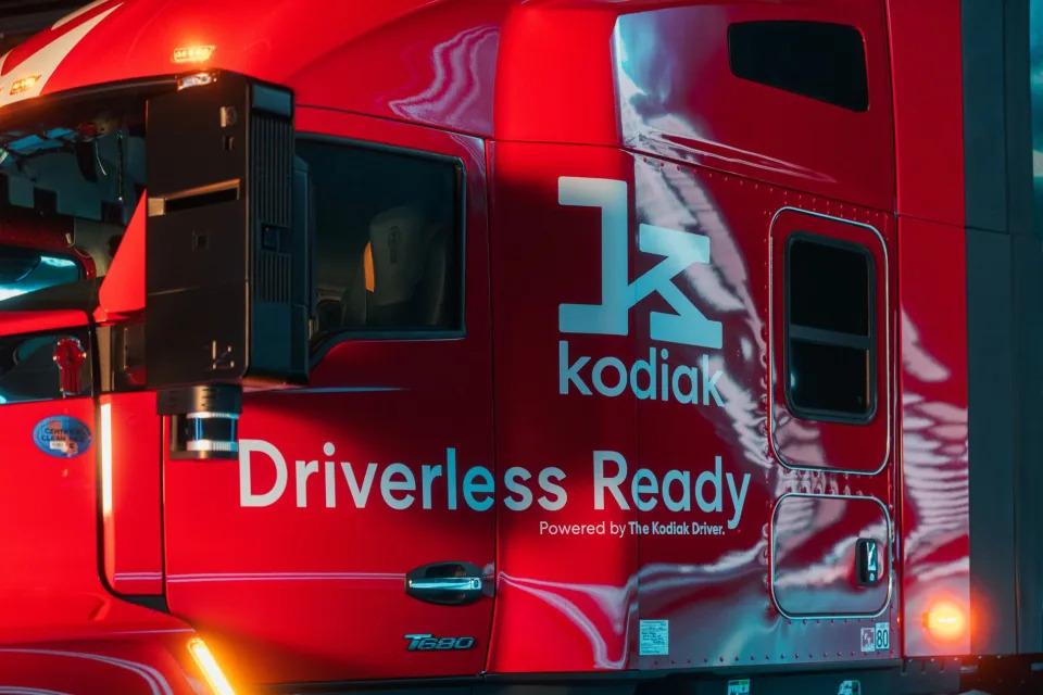 Kodiak Robotics revealed its sixth-generation Class 8 autonomous truck at the Consumer Electronics Show in Las Vegas. (Photo: Kodiak Robotics)