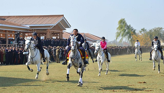 North Koreans Horse Racing in Mirim Riding Club