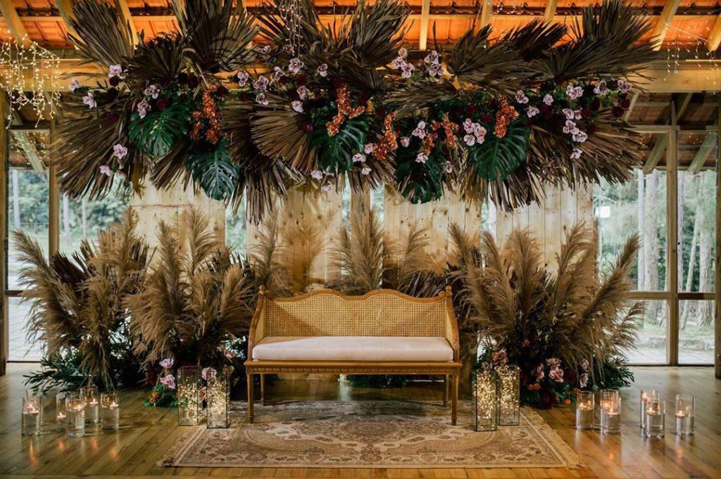 Boho Chic wedding stage decorations idea