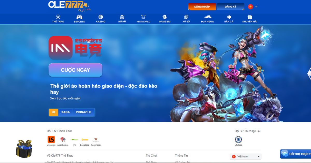 Sảnh cá cược eSports IM tại OLE777