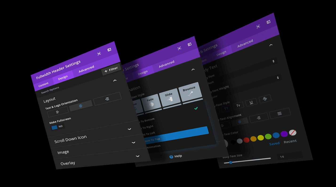 divi dark themes