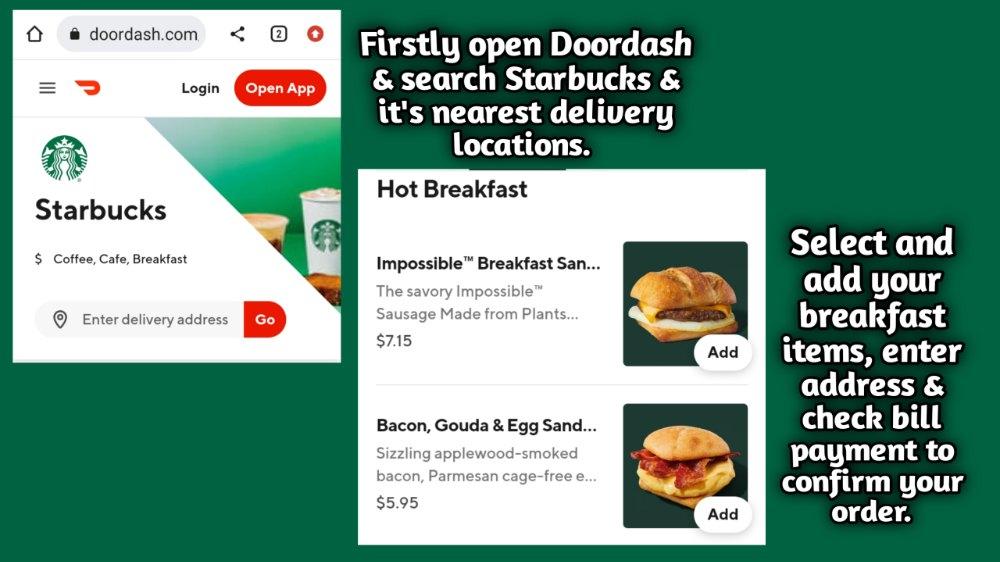 How Do I Order Food From Starbucks? Delivery Process
