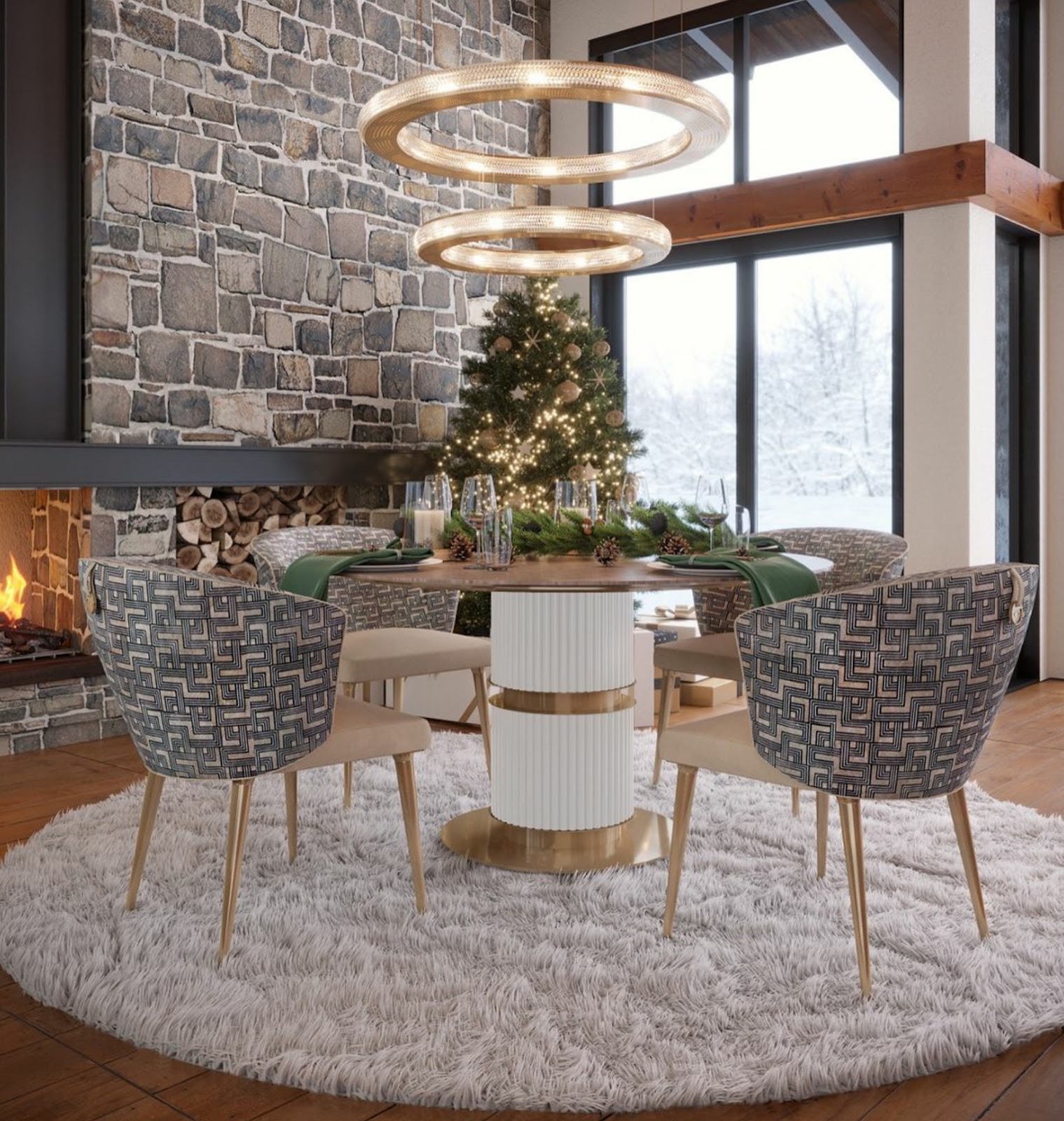 Festive Round Table Decor