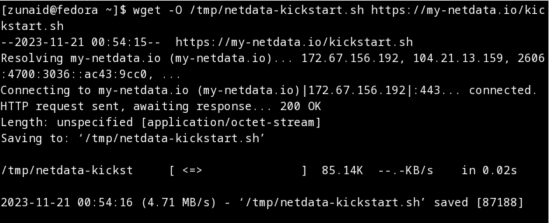 download netdata installer script