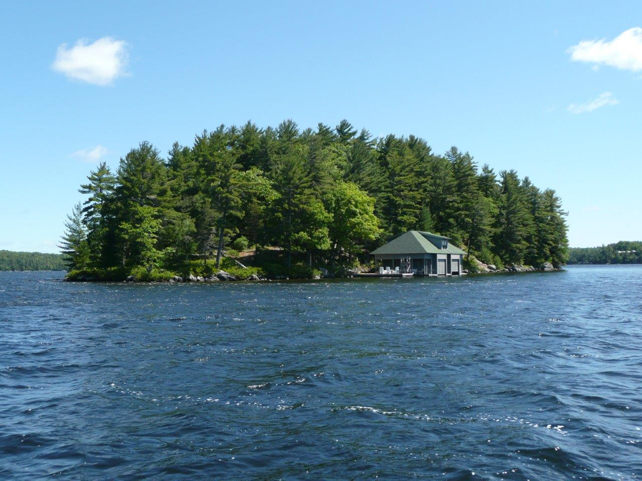 One of many island cottages on Lake Rosseau, Muskoka, Ontario