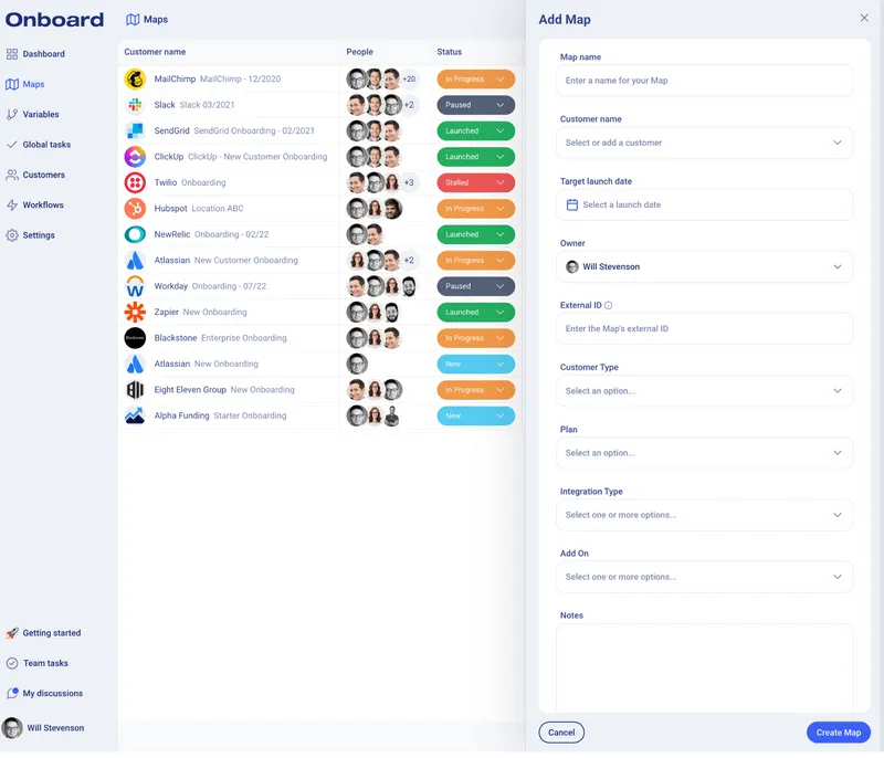 Customer onboarding tools, Onboard