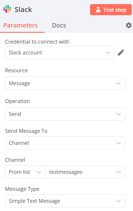 Configuring the Slack integration in the n8n template. Image by Federico Trotta - n8n blog