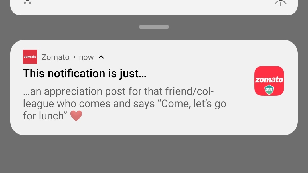 zomato push notification