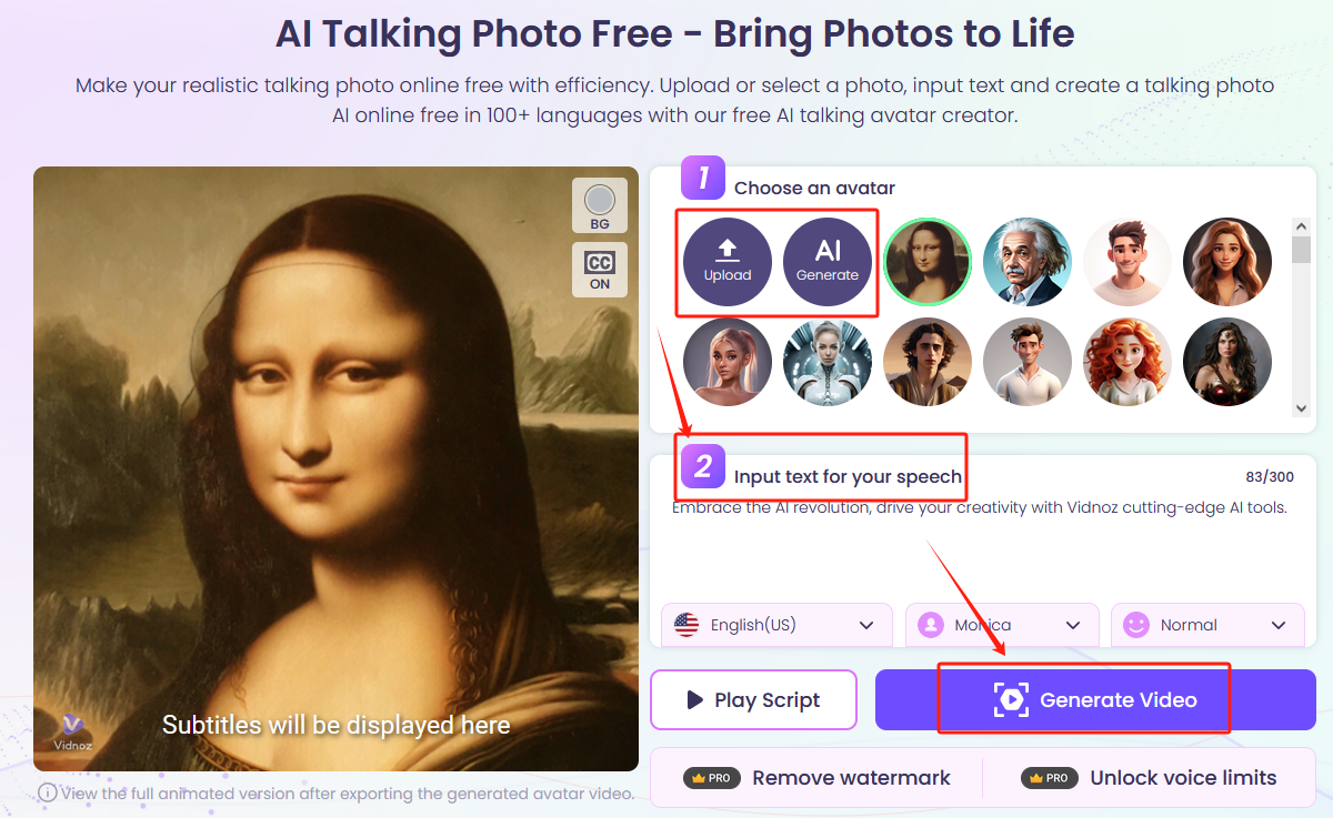 Apply A Dynamic Harry Potter Filter Through Vidnoz AI Talking Photo