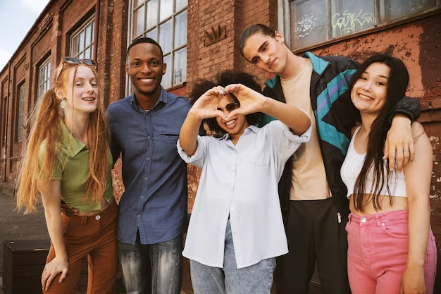 A Group of Friends Smiling