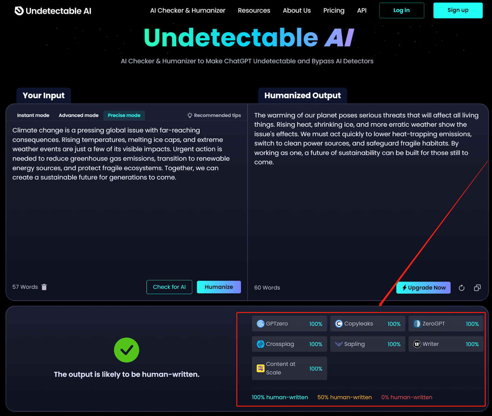 Undetectable AI