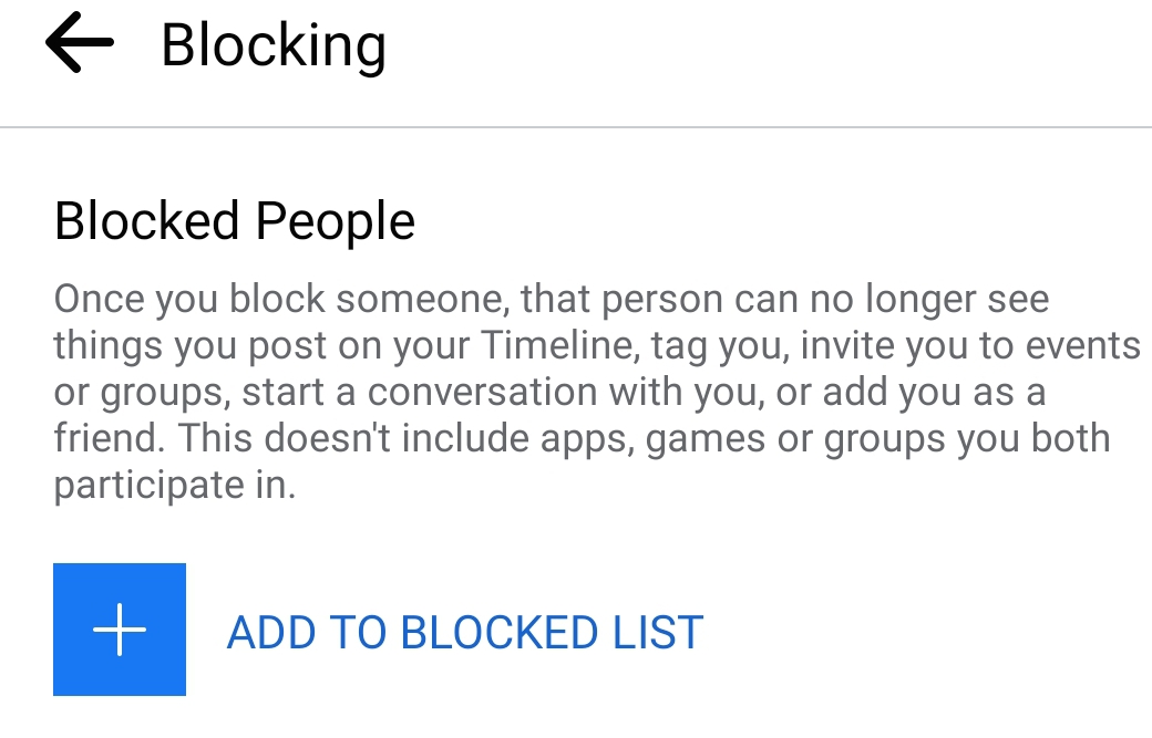 How to see blocked friends on Facebook