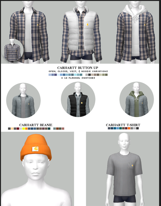 Winter Layers And Basics Male CC Pack