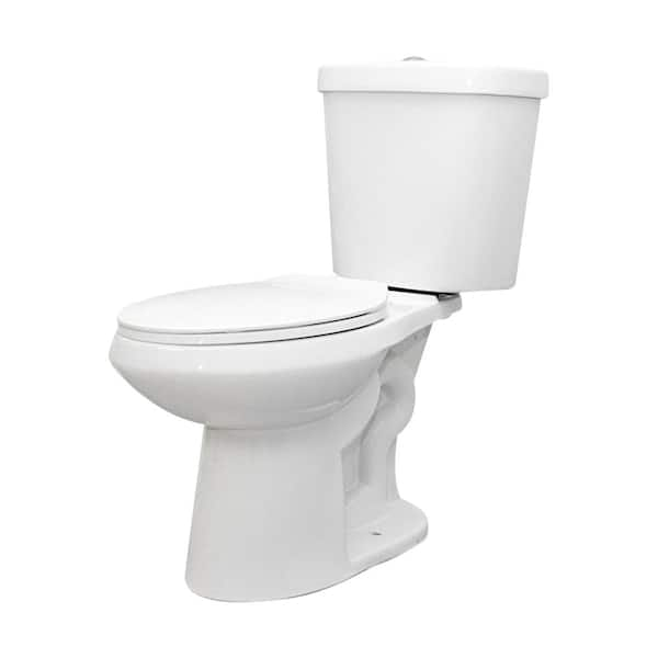 Glacier Bay 2-piece 1.1 GPF/1.6 GPF High Efficiency Dual Flush Complete  Elongated Toilet in White, Seat Included N2316 - The Home Depot